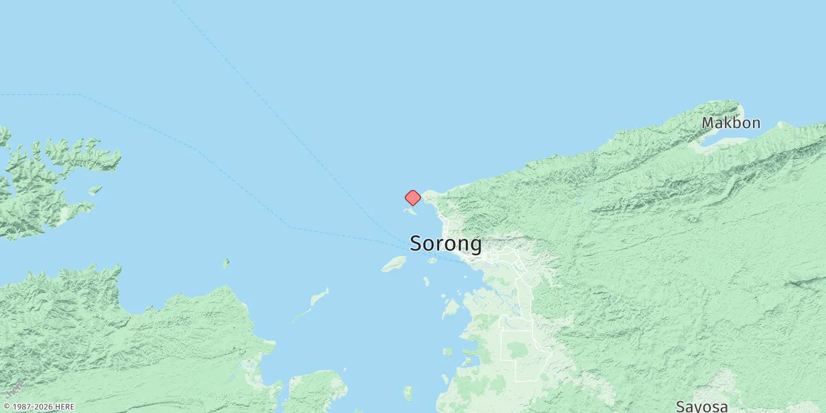 Map preview for Tanjung Sorong