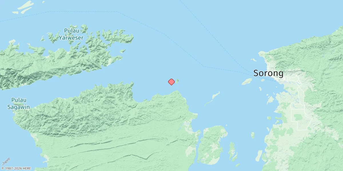 Map preview for Pulau Yef Doif