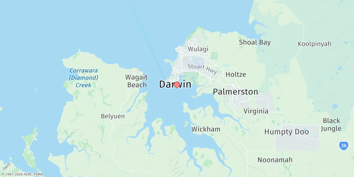 Map preview for Darwin