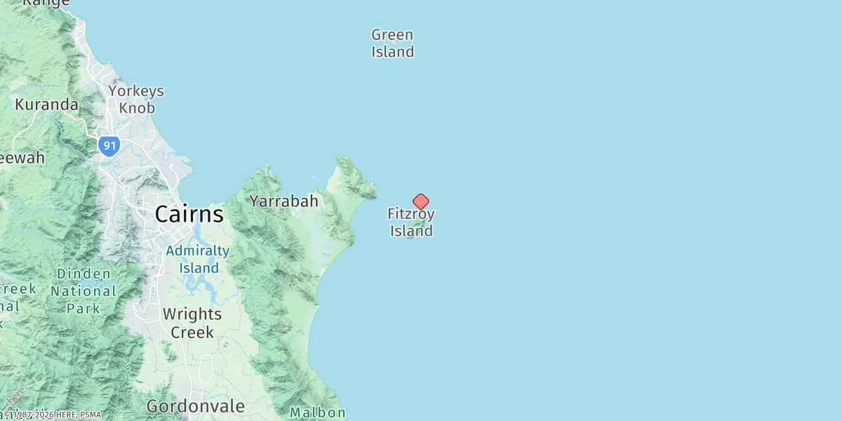 Map preview for Fitzroy Island