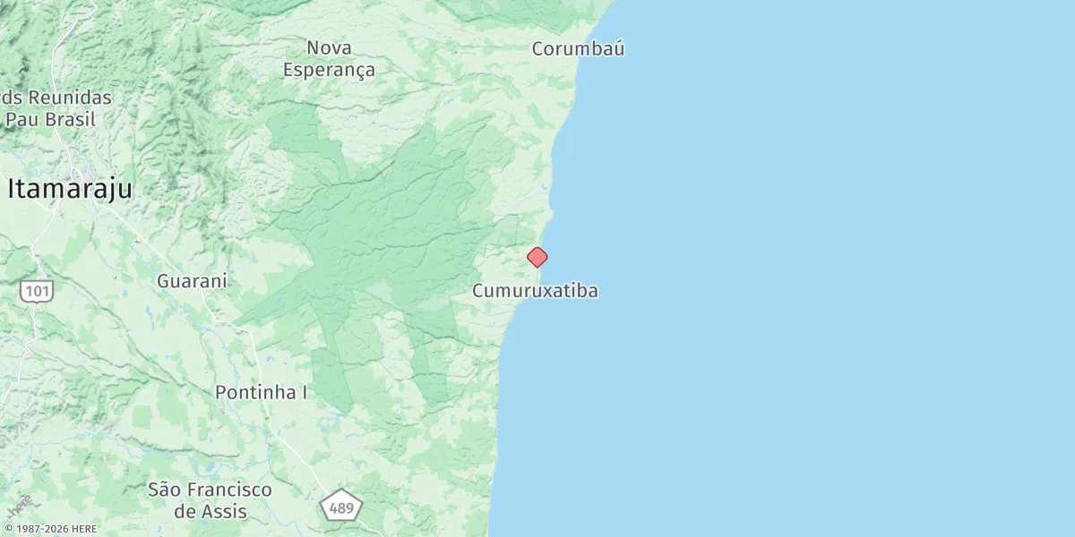 Map preview for Cumuruxatiba