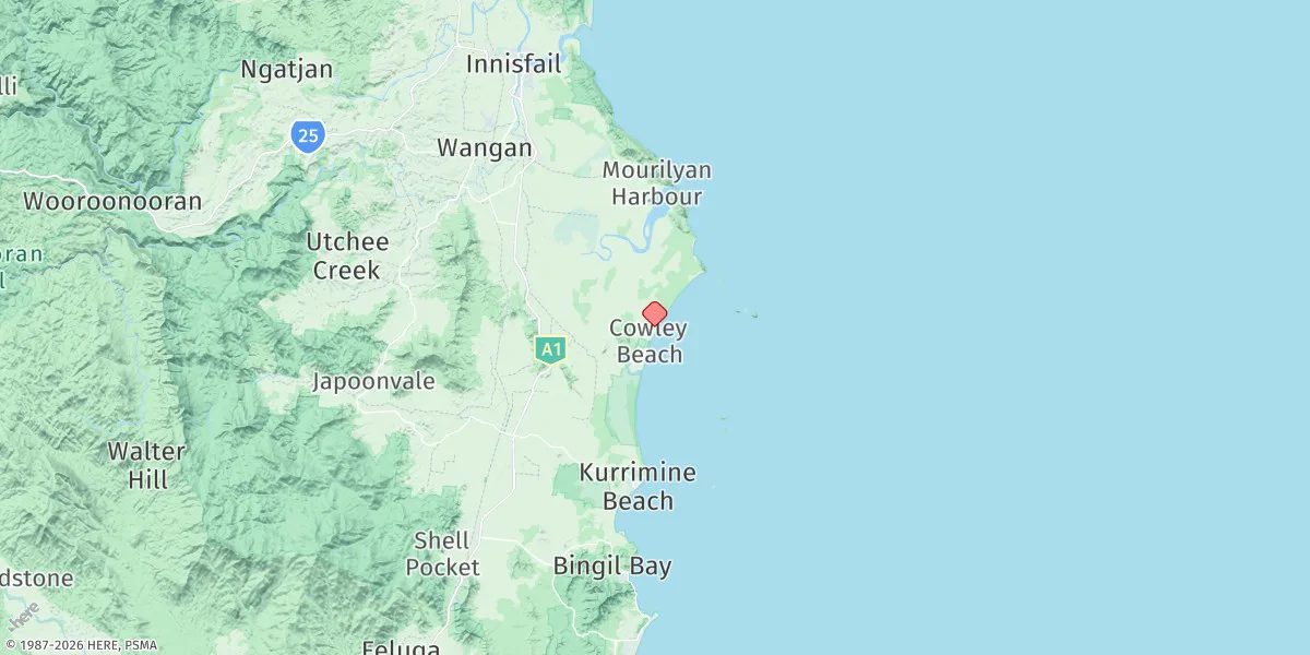 Map preview for Cowley Beach