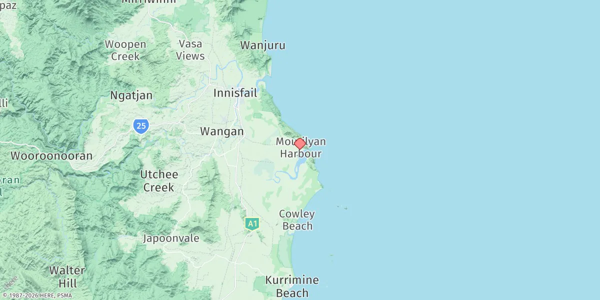 Map preview for Mourilyan Harbour