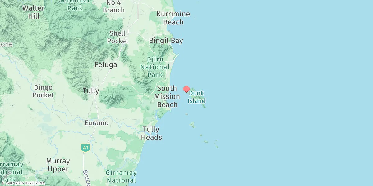 Map preview for Dunk Island