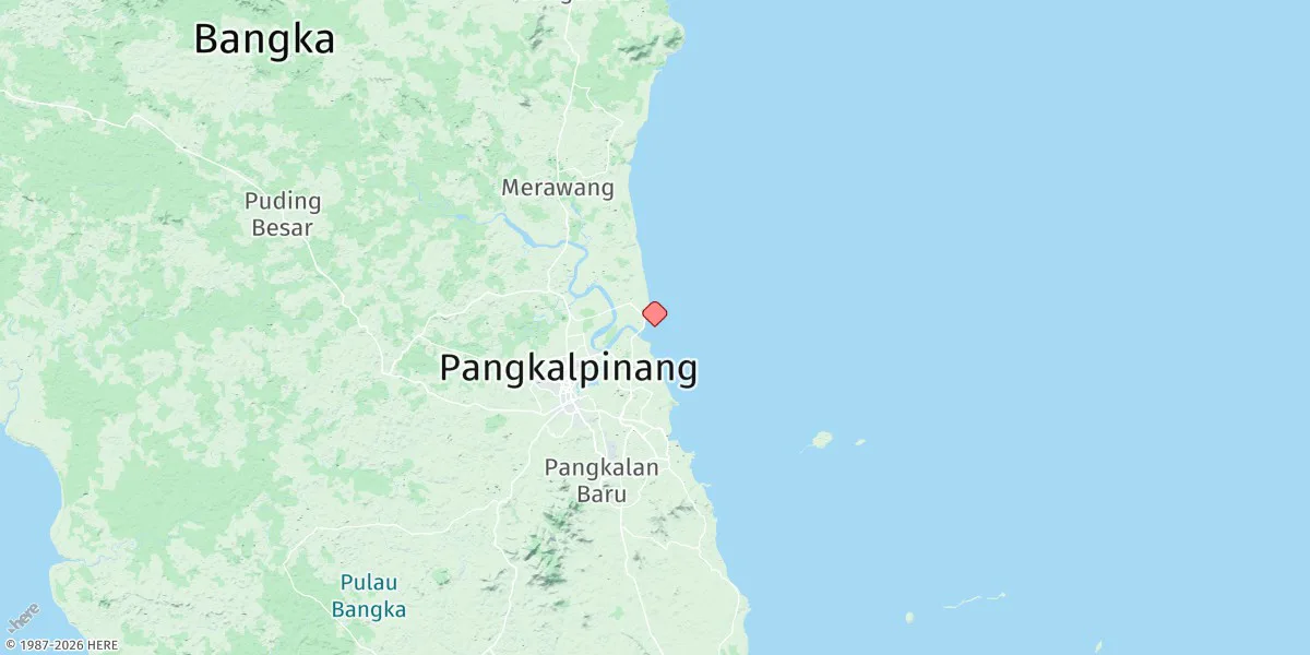 Map preview for Pelabuhan Pangkalbalam