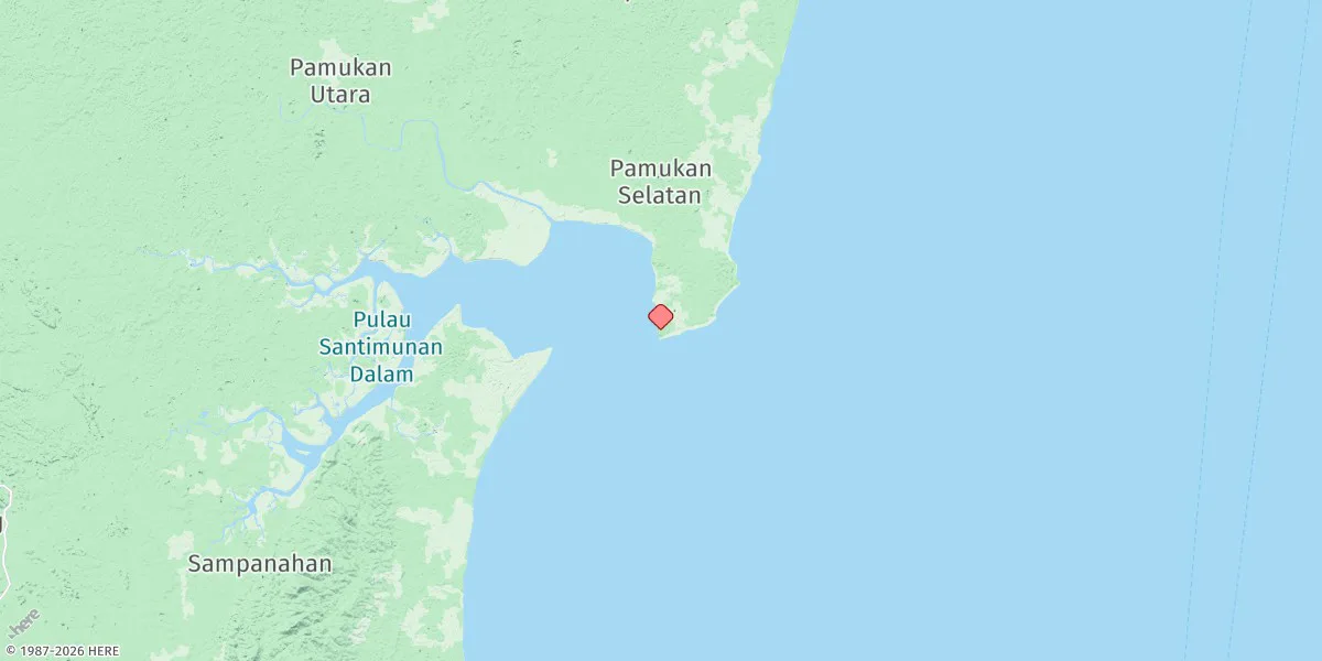 Map preview for Tanjung Pamukan