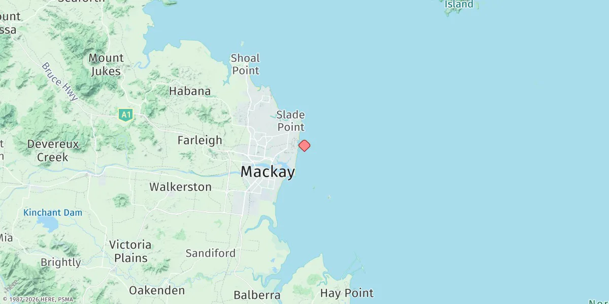 Map preview for Mackay Outer Harbour