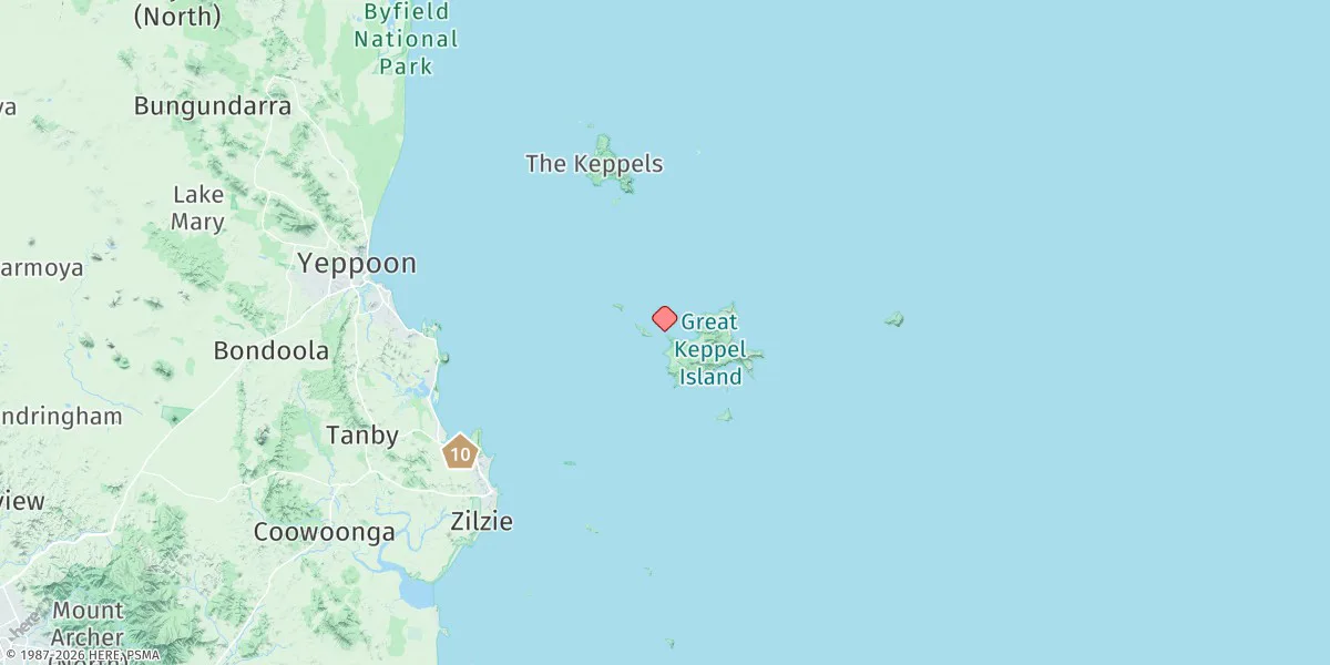 Map preview for Middle Island (Keppel Isles)