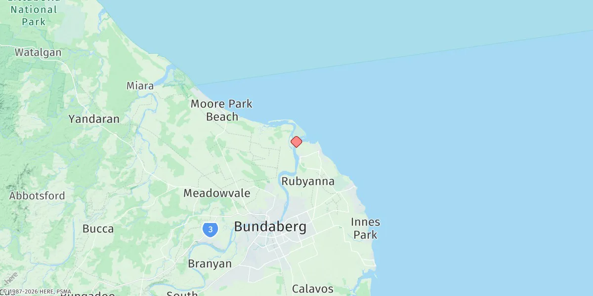 Map preview for Bundaberg (Burnett Heads)