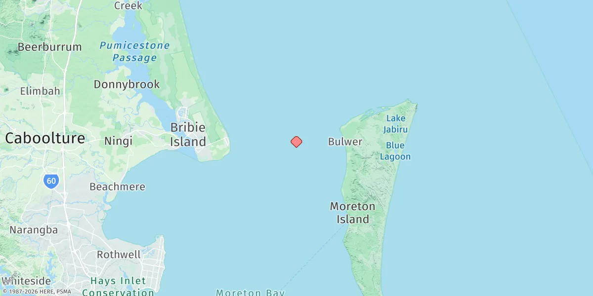 Map preview for Beacon M2, Moreton Bay