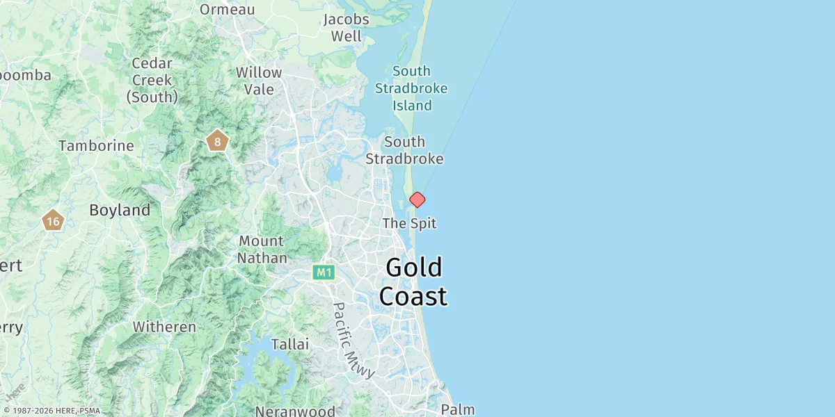 Map preview for Gold Coast Sand Bypass Jetty