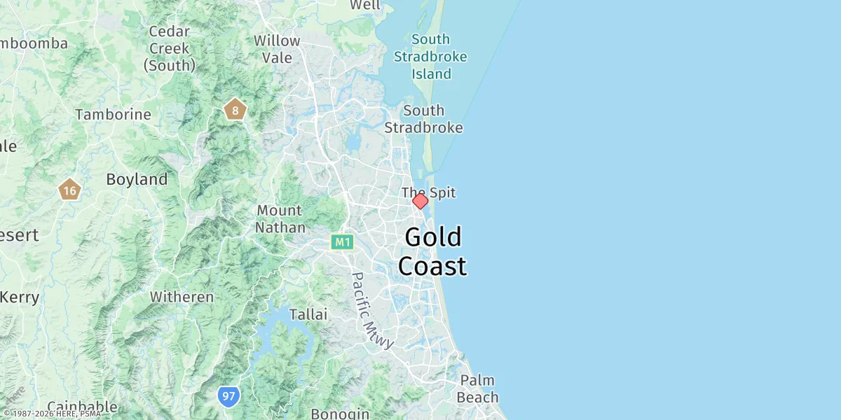 Map preview for Gold Coast Operations Base