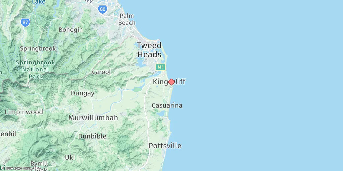 Map preview for Kingscliff