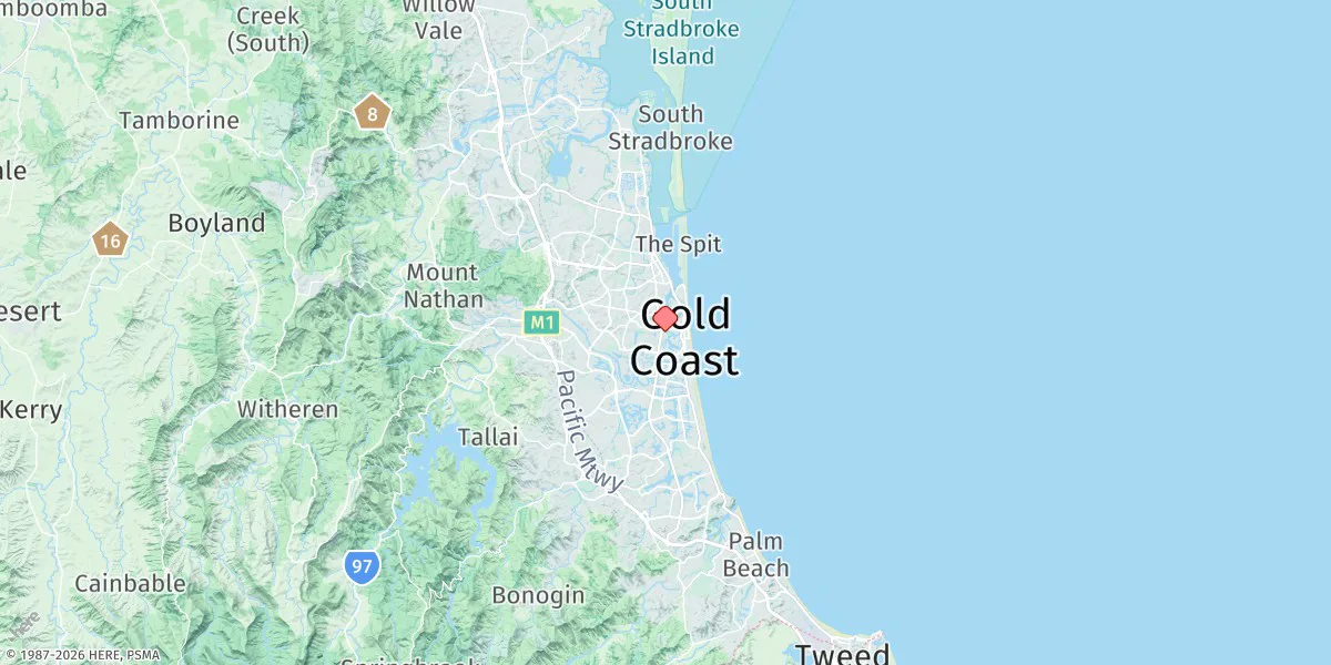 Map preview for Nerang River (Bundall)