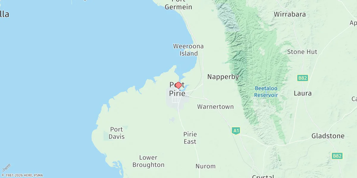 Map preview for Port Pirie