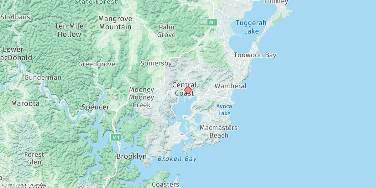 Map preview for Gosford