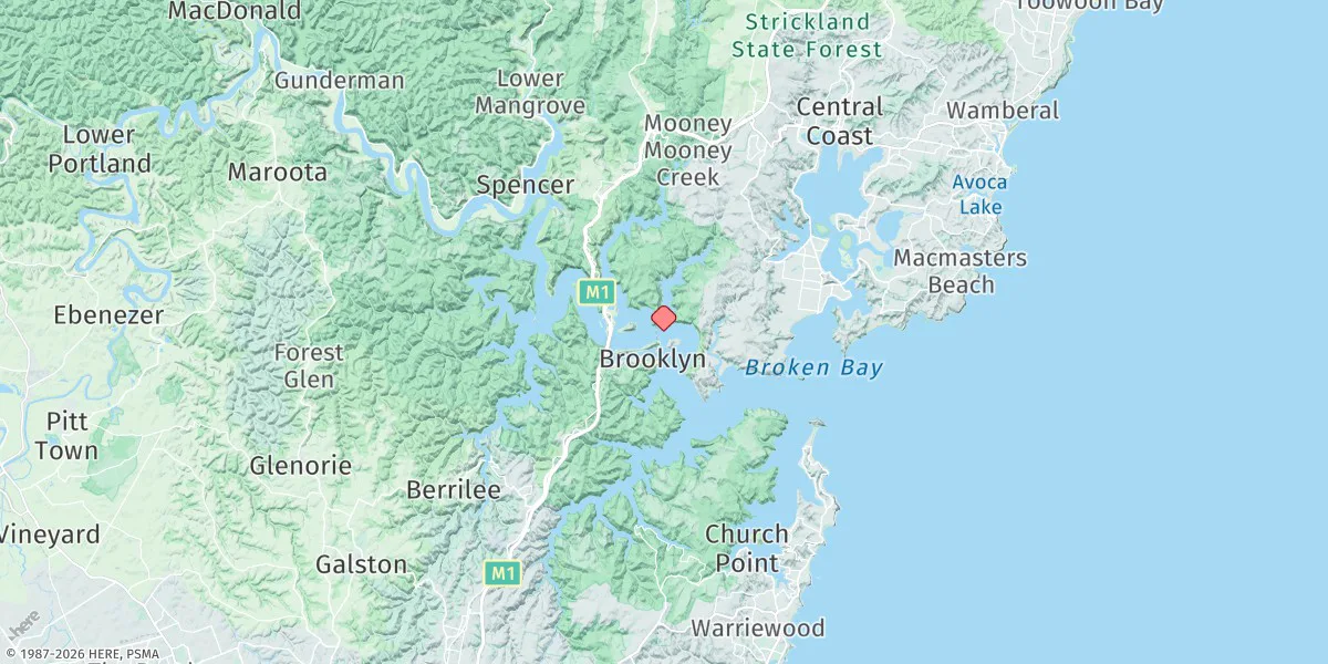 Map preview for Dangar Island