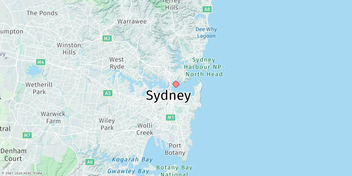 Map preview for Sydney (Fort Denison)