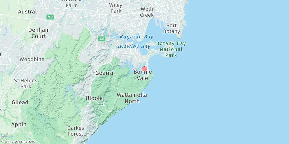 Map preview for Port Hacking