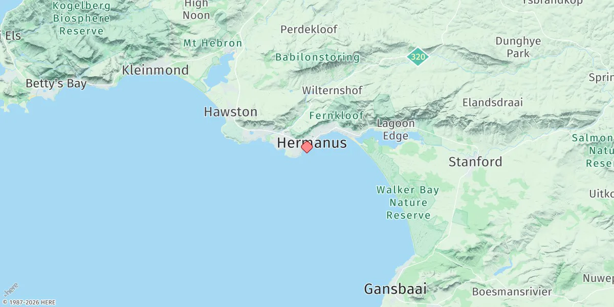 Map preview for Hermanus