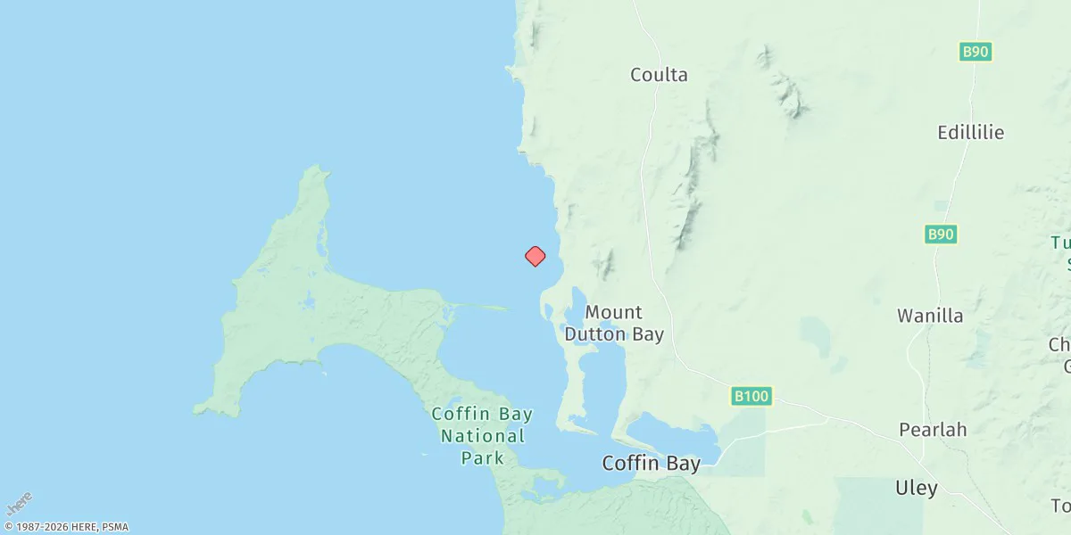Map preview for Coffin Bay Entrance Beacon