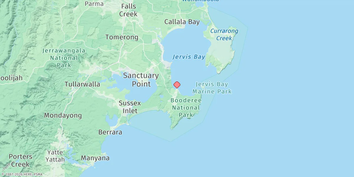 Map preview for Jervis Bay