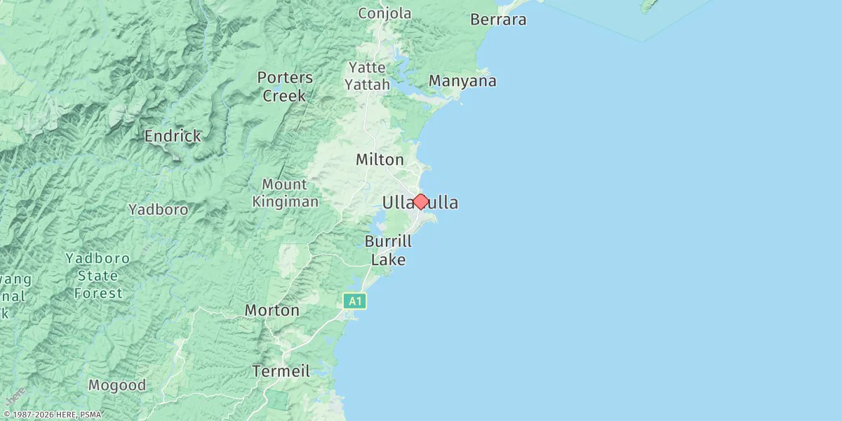Map preview for Ulladulla Harbour