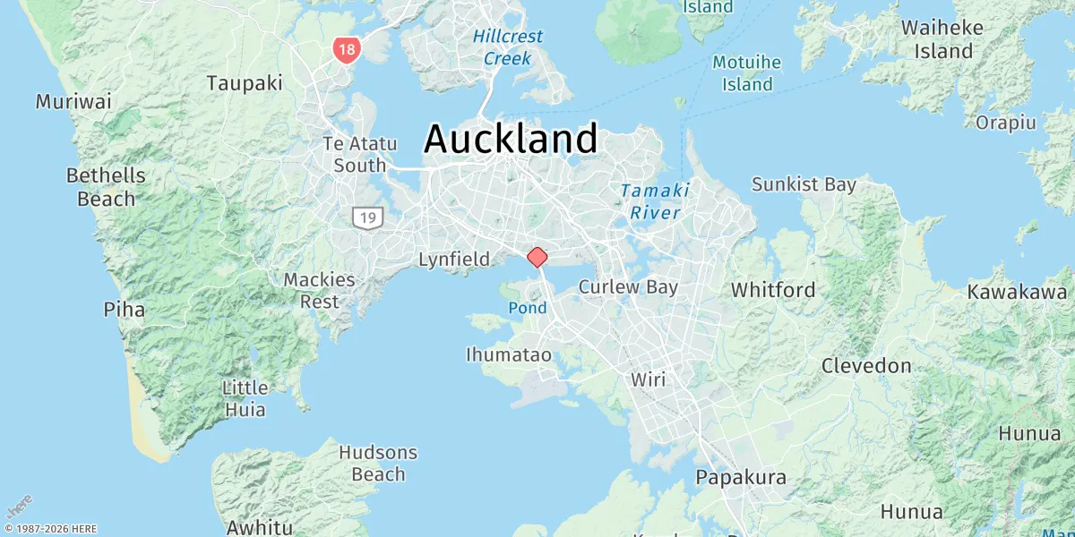 Map preview for Onehunga