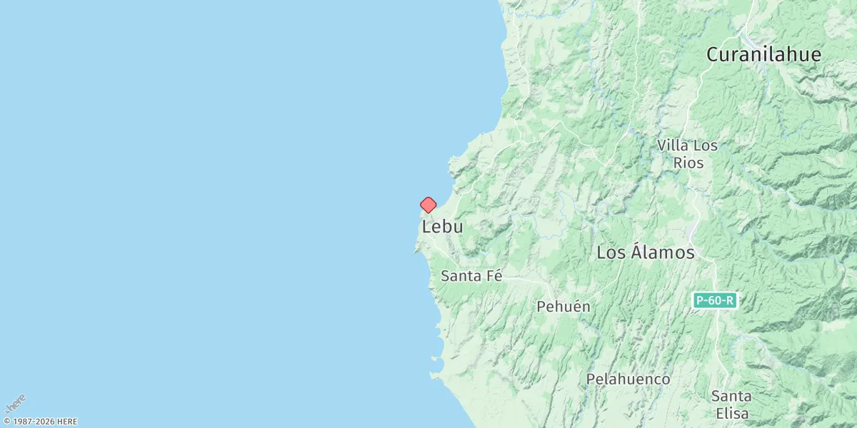 Map preview for Puerto Lebu