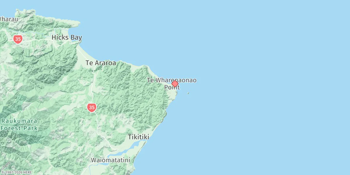 Map preview for East Cape
