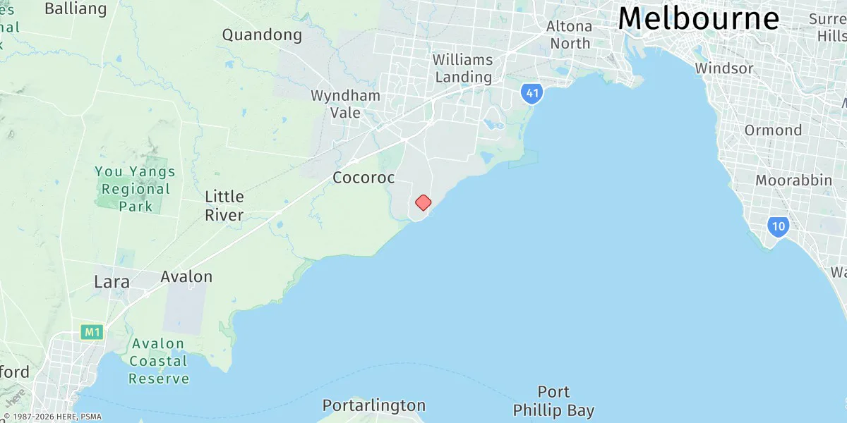 Map preview for Werribee
