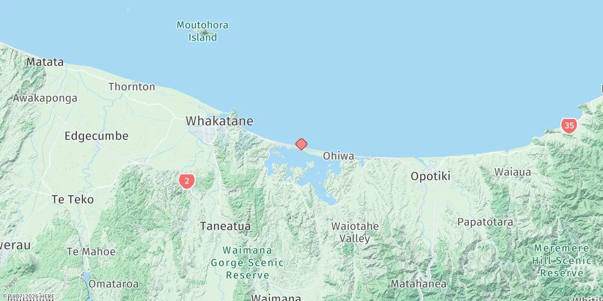 Map preview for Port Ohope Wharf