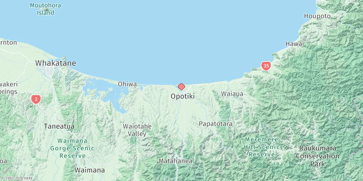 Map preview for Opotiki Wharf