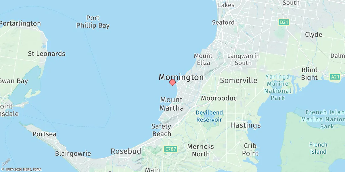 Map preview for Mornington