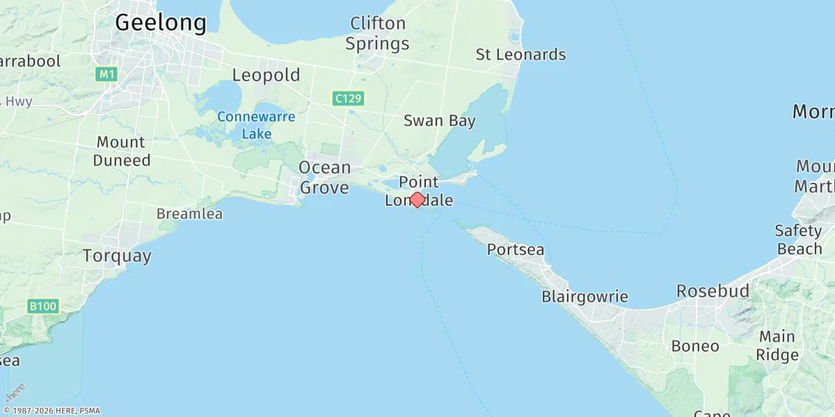 Map preview for Point Lonsdale