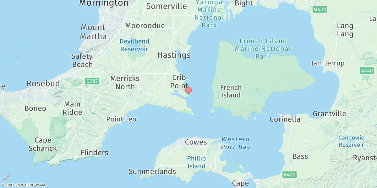 Map preview for Western Port (Stony Point)