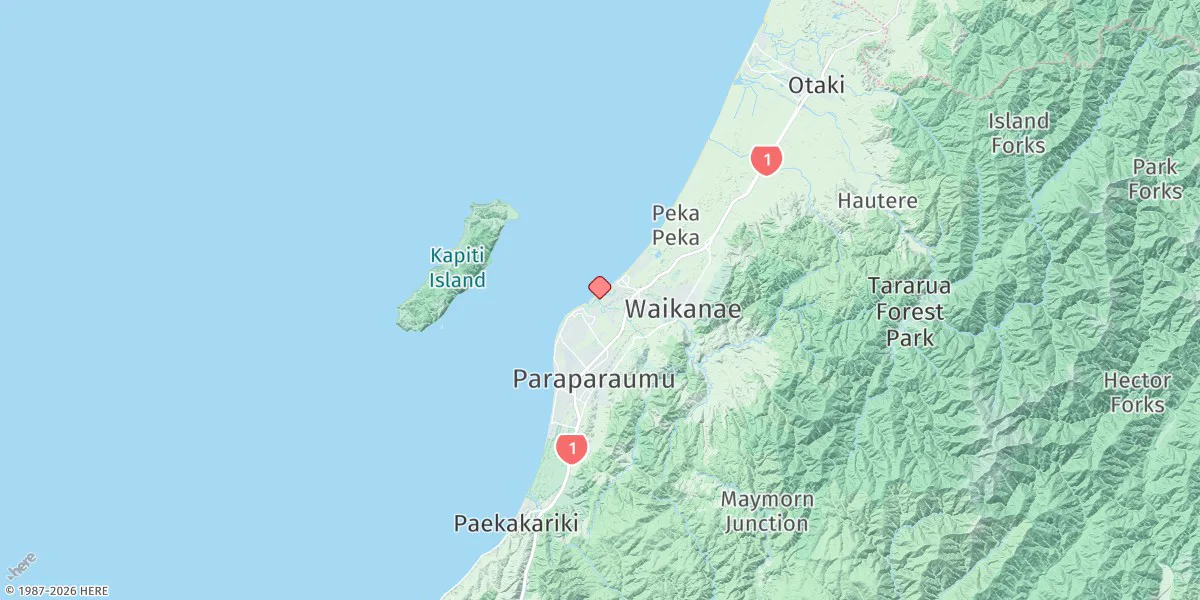 Map preview for Waikanae River Entrance