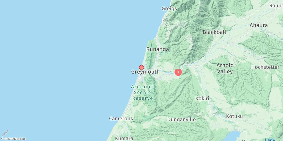 Map preview for Greymouth