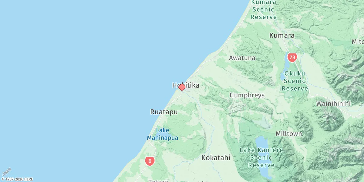 Map preview for Hokitika River Bar
