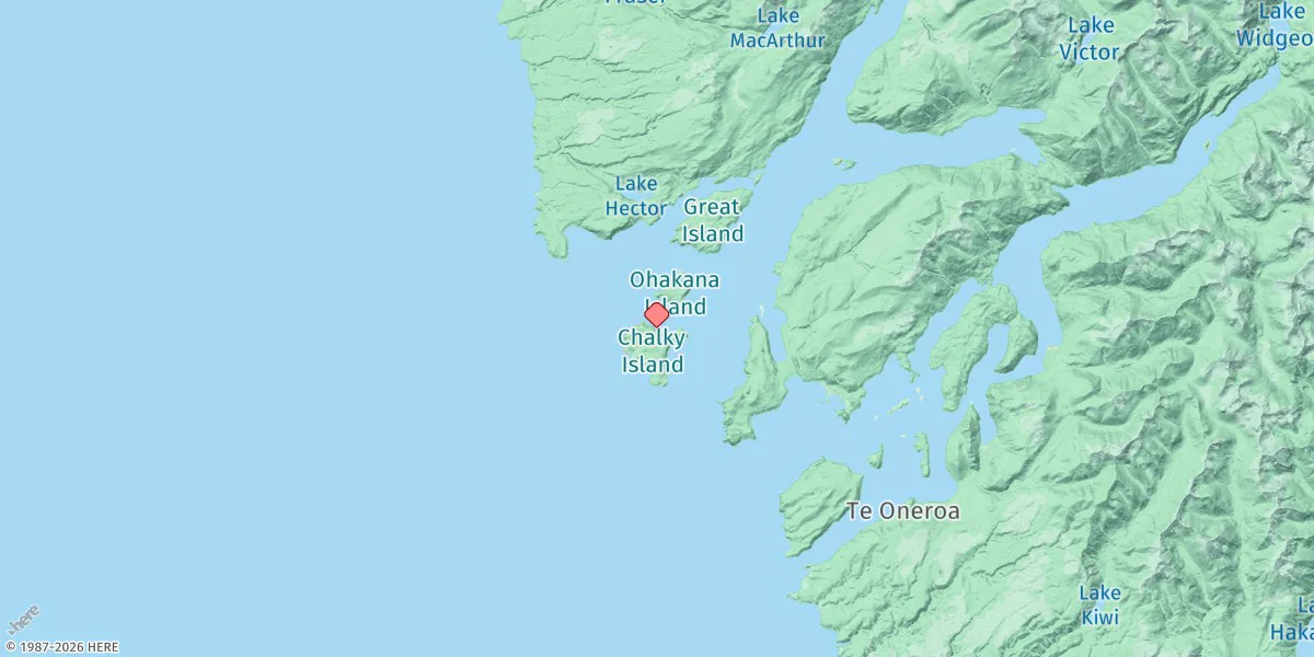Map preview for Chalky Island - Sealers Bay