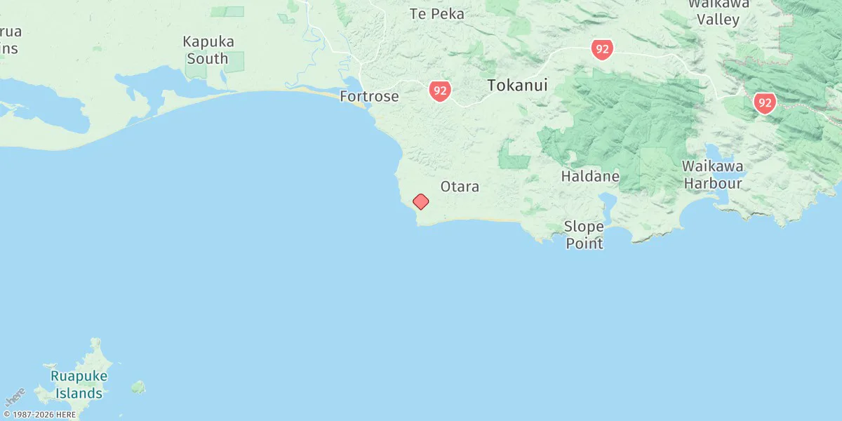 Map preview for Waipapa Point