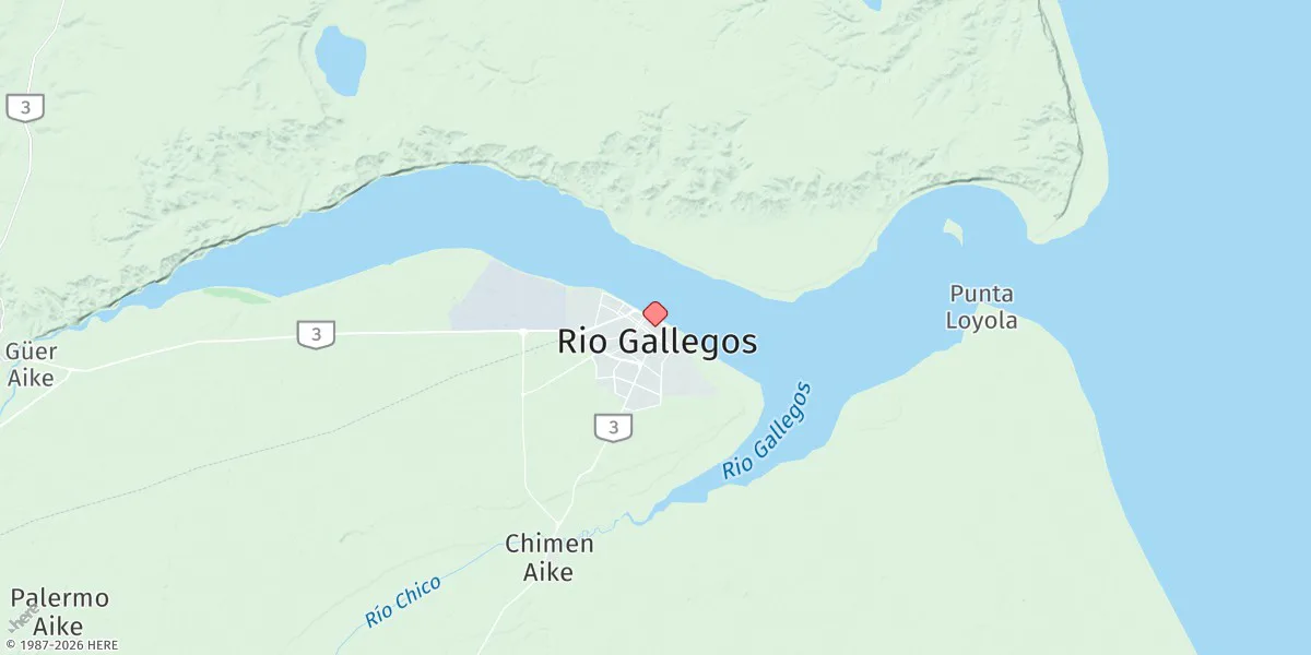 Map preview for Muelle El Turbio