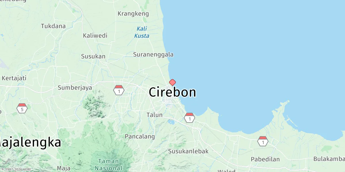 Map preview for Cirebon