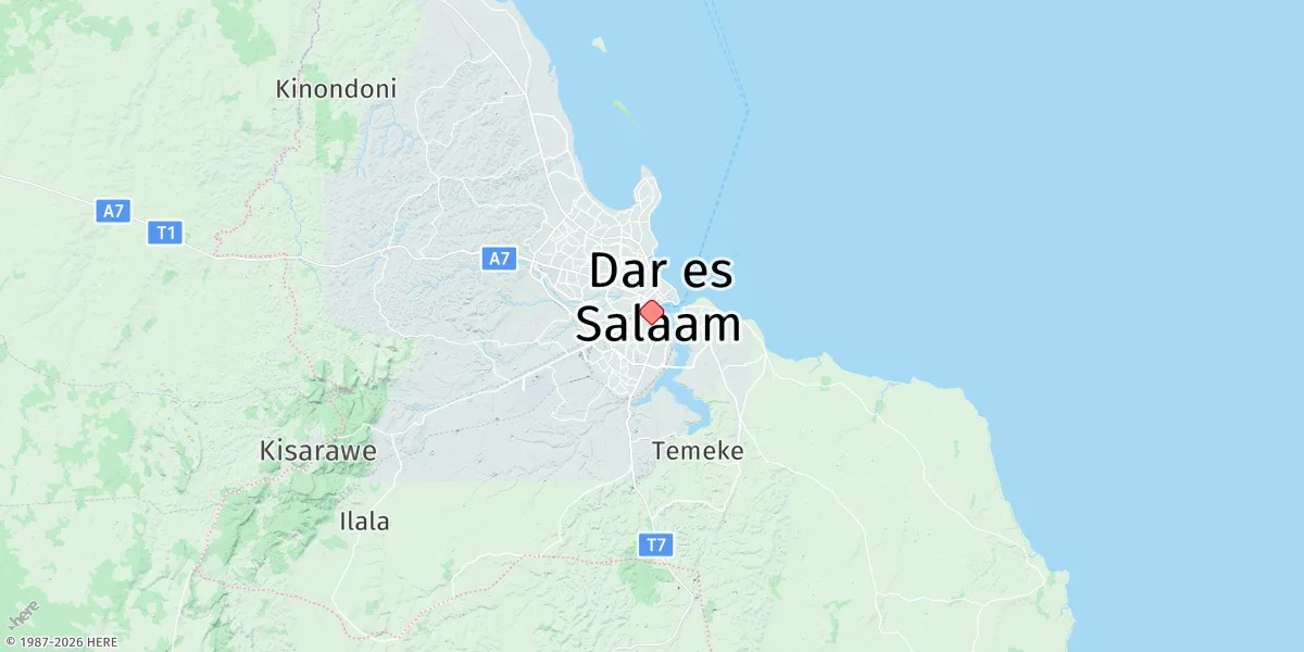 Map preview for Dar Es Salaam