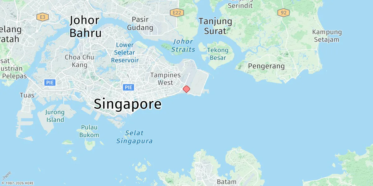 Map preview for Tanah Merah