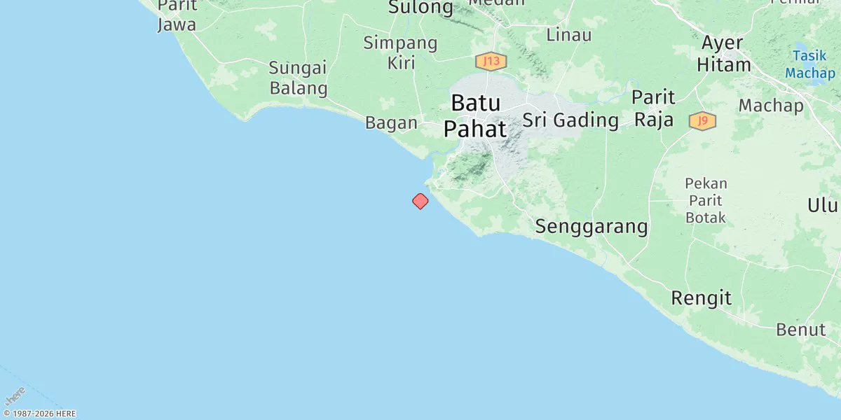 Map preview for Kuala Batu Pahat