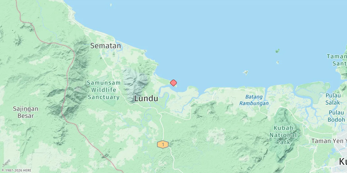 Map preview for Kuala Lundu
