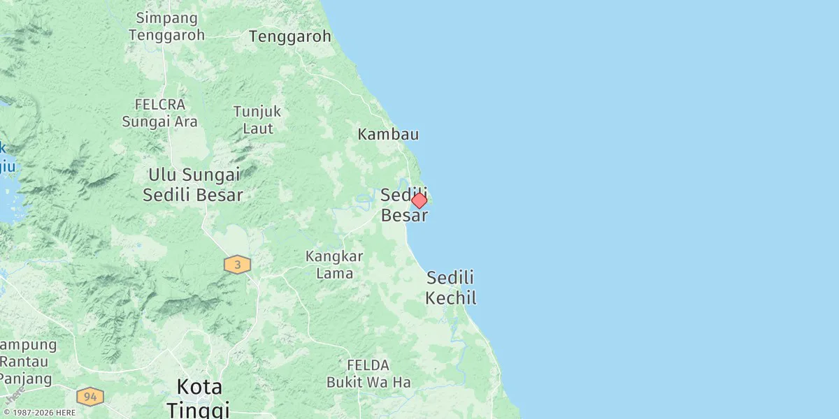 Map preview for Tanjung Sedili Besar