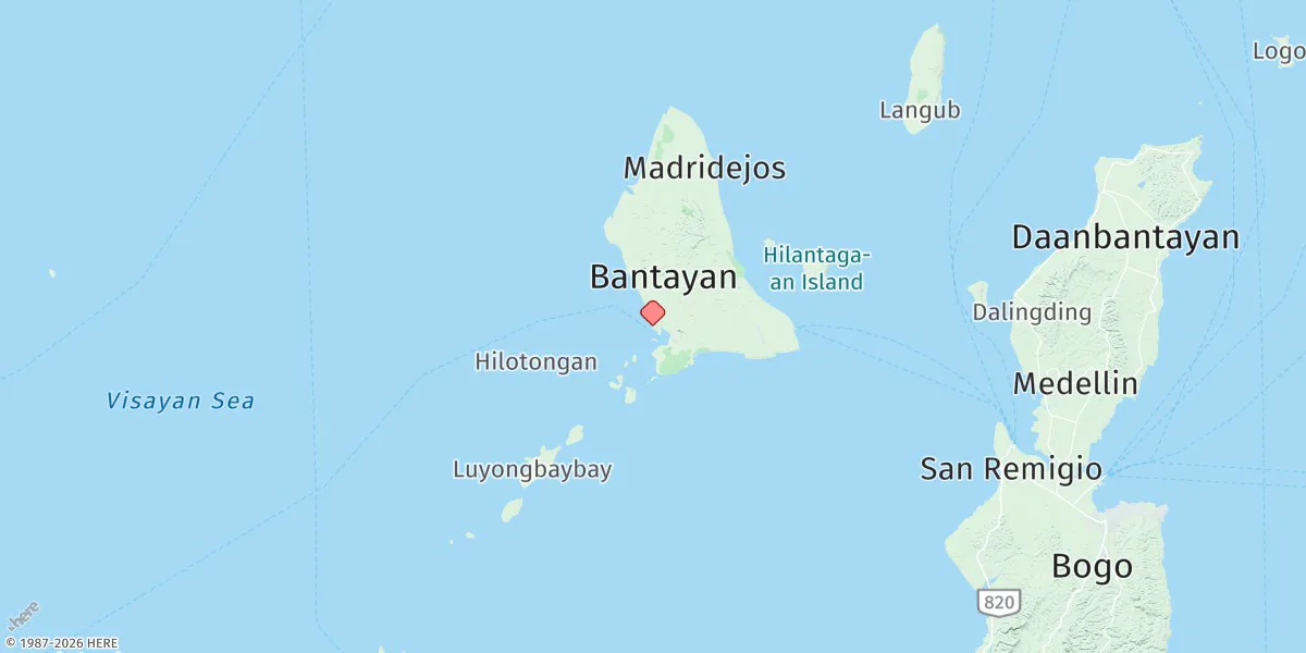 Map preview for Bantayan Island