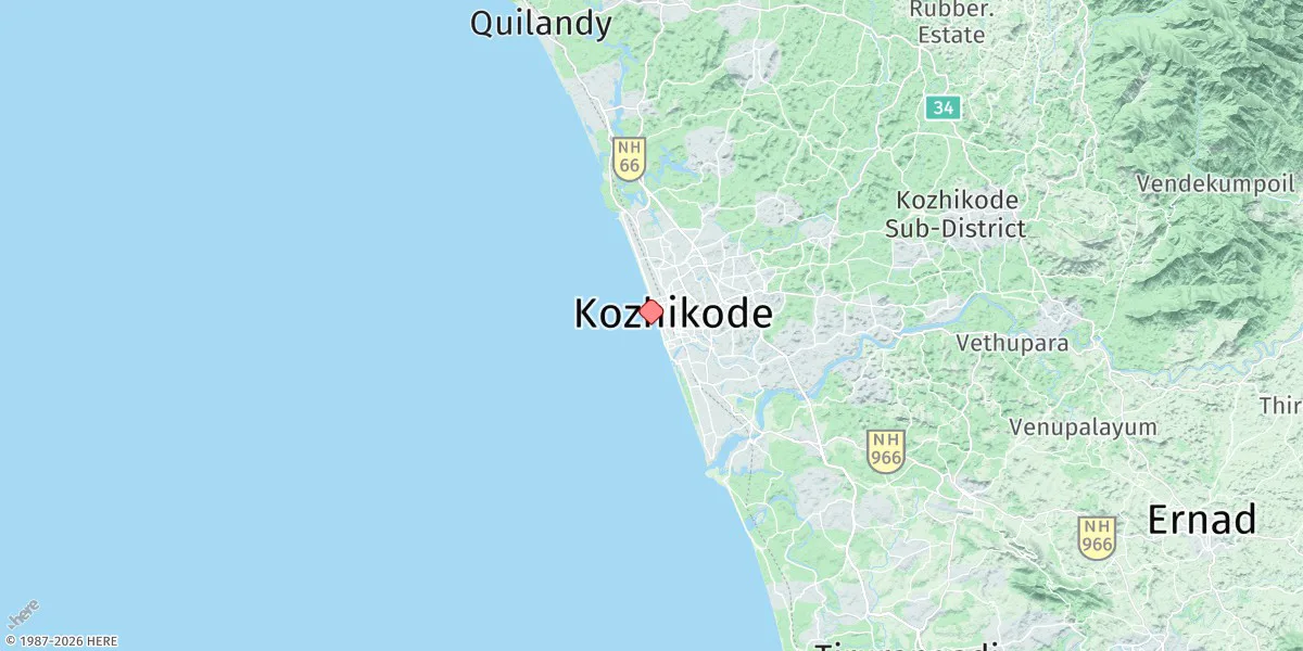 Map preview for Calicut